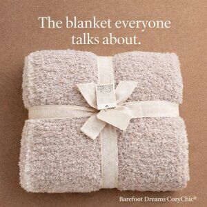 Barefoot Dreams CozyChic Sandstone + Pearl Throw, | Famously Soft 45x60